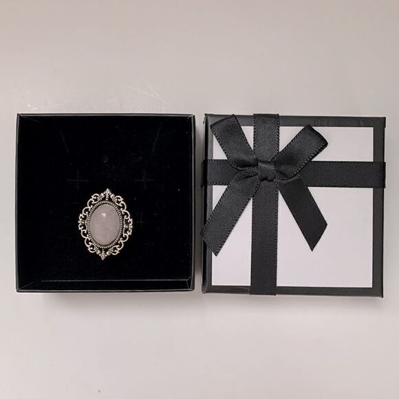 💍Beautiful Rose Quartz Natural Gemstone Ring - Picture 5 of 6